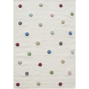 Forclaire Dětský koberec s puntíky - krémový 120x180 cm