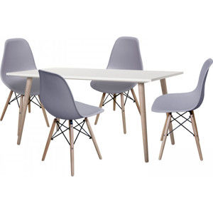 Idea Jídelní stůl GÖTEBORG 50 + 4 židle UNO šedé