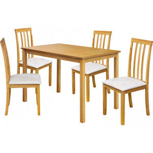 Idea Stůl + 4 židle MALAGA lak javor