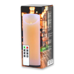 LED svíčka s dálkovým ovládáním DecoKing Wax, výška 20 cm