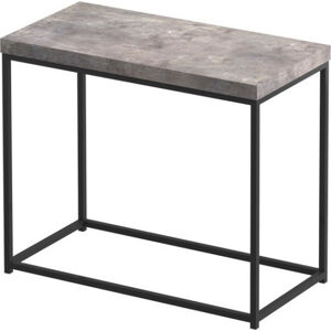 Tempo Kondela Příruční stolek TENDER - černá / beton + kupón KONDELA10 na okamžitou slevu 3% (kupón uplatníte v košíku)