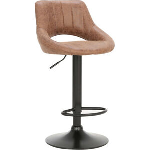 Tempo Kondela Barová židle LORASA - hnědá látka s efektem broušené kůže + kupón KONDELA10 na okamžitou slevu 3% (kupón uplatníte v košíku)