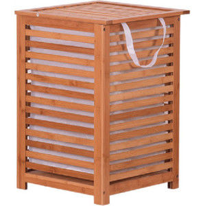 Tempo Kondela Koš na prádlo BASKET - lakovaný bambus/béžová + kupón KONDELA10 na okamžitou slevu 3% (kupón uplatníte v košíku)