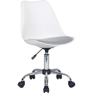 Tempo Kondela Kancelářská židle DARISA - bílá / šedá + kupón KONDELA10 na okamžitou slevu 3% (kupón uplatníte v košíku)