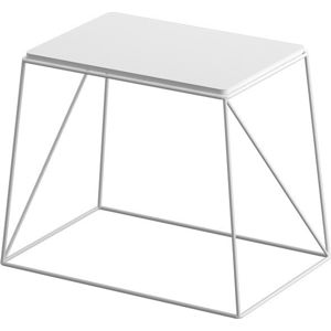 Tempo Kondela Příruční stolek KAREL - bílá + kupón KONDELA10 na okamžitou slevu 3% (kupón uplatníte v košíku)