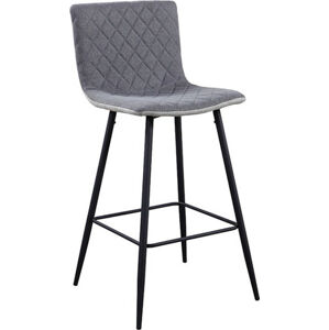 Tempo Kondela Barová židle TORANA - světle šedá/sivá /černá + kupón KONDELA10 na okamžitou slevu 3% (kupón uplatníte v košíku)