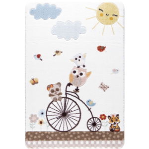 Dětský bílý koberec Confetti Sunny Day, 133 x 190 cm