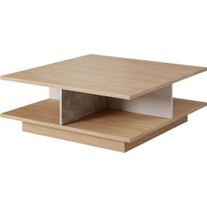 Tempo Kondela Konferenční stolek LAGUNA - beton / dub jantar / bílý mat + kupón KONDELA10 na okamžitou slevu 3% (kupón uplatníte v košíku)