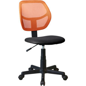 Tempo Kondela Otočná židle MESH - oranžová / černá + kupón KONDELA10 na okamžitou slevu 3% (kupón uplatníte v košíku)