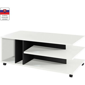 Tempo Kondela Konferenční stolek DASTI - bílá/černá + kupón KONDELA10 na okamžitou slevu 3% (kupón uplatníte v košíku)