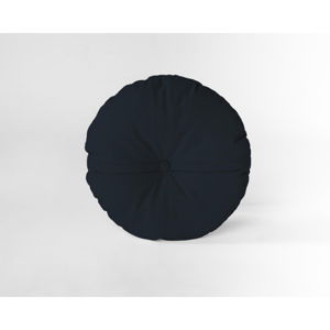Kulatý dekorativní polštář se sametovým potahem Velvet Atelier Blue Navy, ⌀ 45 cm