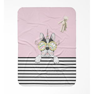Dětská deka OYO Kids Dog With Stripes, 120 x 160 cm