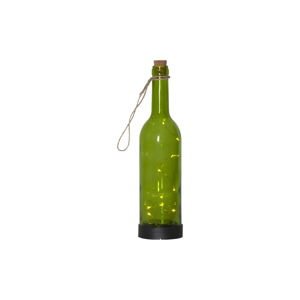 Zelené venkovní solární LED svítidlo ve tvaru láhve Best Season Bottle