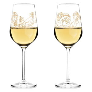 Sada 2 sklenic na bílé víno z křišťálového skla Ritzenhoff Mythology, 350 ml