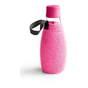 Růžový obal na skleněnou lahev ReTap s doživotní zárukou, 500 ml