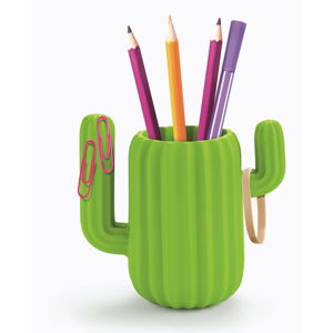 Zelený stojan na tužky Just Mustard Cactus