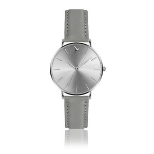 Dámské hodinky s šedým páskem z pravé kůže Emily Westwood Luxury