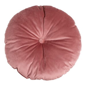 Růžový polštář se sametovým potahem House Nordic Luso, ø 45 cm