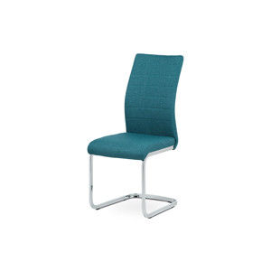 Autronic Jídelní židle DCH-455 BLUE2 - modrá látka / kov chrom