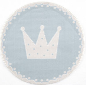 Forclaire Dětský koberec Crown - modro-bílý