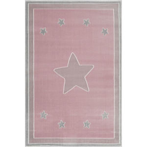 Forclaire Dětský koberec Princess Star- růžový 160x230 cm