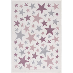 Forclaire Dětský koberec Stella - krémovo-růžový 160x230 cm
