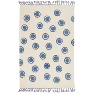 Forclaire Dětský koberec Ring - krémovo-modrý 160x230 cm