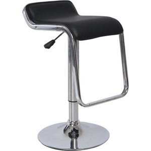 Tempo Kondela Barová židle Ilana NEW - ekokůže černá / chrom + kupón KONDELA10 na okamžitou slevu 3% (kupón uplatníte v košíku)