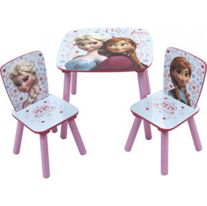 Forclaire Dětský stůl s židlemi Frozen - fialovo-modrý