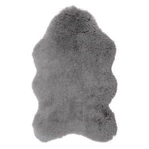 Šedý kožešinový koberec Merido Soft Bear, 90 x 140 cm