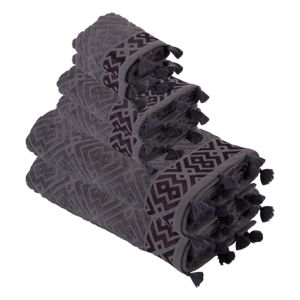 Sada 6 fialových bavlněných ručníků Bella Maison Mosaic Towel
