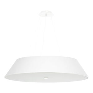 Bílé závěsné svítidlo s textilním stínidlem ø 70 cm Hektor – Nice Lamps