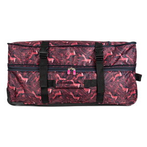 Červená cestovní taška na kolečkách Lulucastagnette Jungle, 91 l