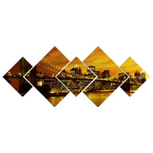 Vícedílný obraz Midnight Bridge, 120 x 50 cm