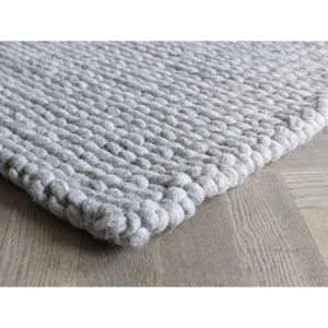 Pískově hnědý pletený vlněný koberec Wooldot Ball Rugs, 100 x 150 cm