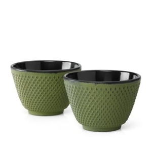 Sada 2 zelených litinových hrnečků na čaj Bredemeijer Xilin, ⌀ 7,8 cm
