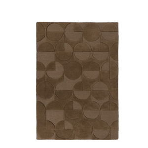 Hnědý koberec z vlny Flair Rugs Gigi, 120 x 170 cm