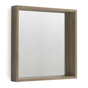 Nástěnné zrcadlo ze dřeva paulovnie Geese Pure, 60 x 60 cm