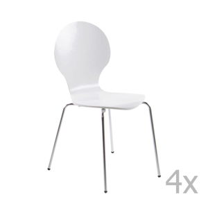 Sada 4 bílých jídelních židlí Actona Marcus Dining Chair