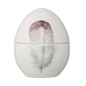 Dekorativní kameninová dóza ve tvaru vejce Bloomingville Feather