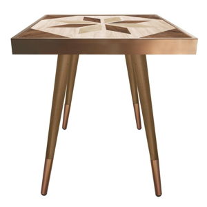 Příruční stolek Caresso Wooden Star Square, 45 x 45 cm