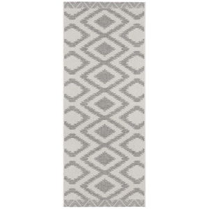 Šedo-krémový venkovní koberec Bougari Isle, 70 x 200 cm