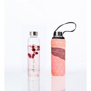 Cestovní lahev z borosilikátového skla s obalem BBBYO Topo, 570 ml