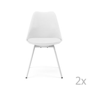 Sada 2 bílých jídelních židlí Tenzo Gina Triangle