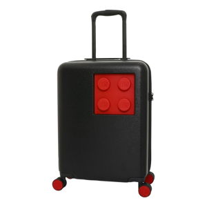 Černo-červený dětský kufr na kolečkách se zámkem LEGO® Urban 20