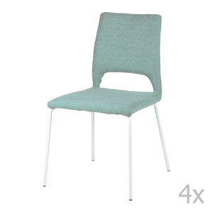 Sada 4 mátově zelených jídelních židlí sømcasa Lena