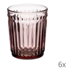 Sada 6 fialových sklenic na whiskey InArt Purple, 227 ml