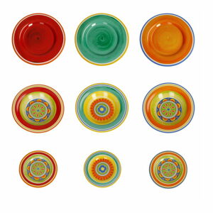 18dílná sada porcelánových talířů Brandani Mediterranea