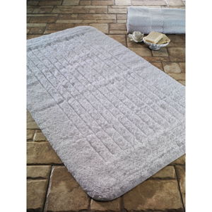 Bílá bavlněná koupelnová předložka Confetti Bathmats Cotton Stripe, 60 x 100 cm