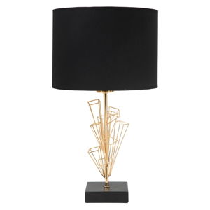 Stolní lampa v černo-zlaté barvě Mauro Ferretti Glam Olig, výška 45 cm